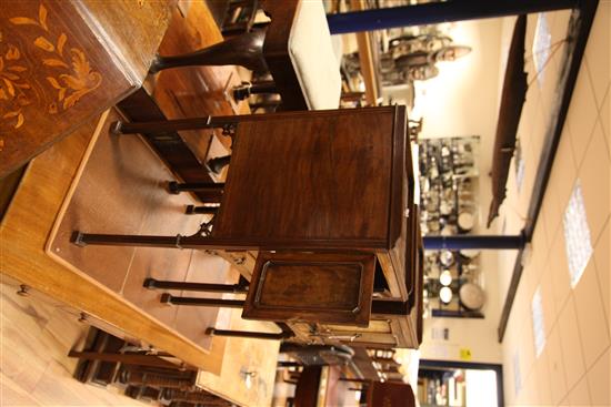 A pair of George III style mahogany bedside cupboards, W.1ft 2.75in.